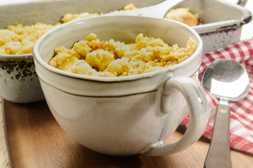 apple crumble dessert in a cup
