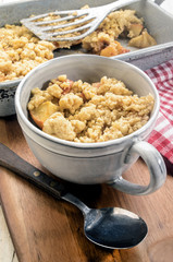 apple crumble dessert in a cup