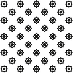 on white background of an octagon seamless pattern black and white abstraction