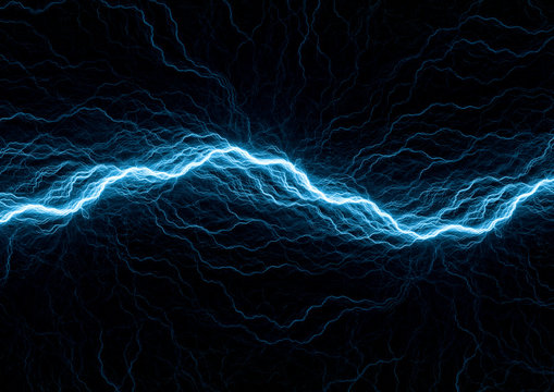 Blue plasma lightning