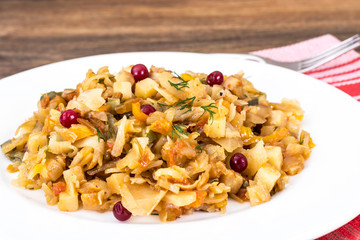 Vegetable stew with cranberries
