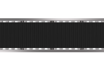 rubber conveyor belt isolated on white