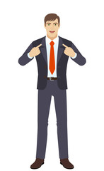 Obraz premium Businessman pointing at himself