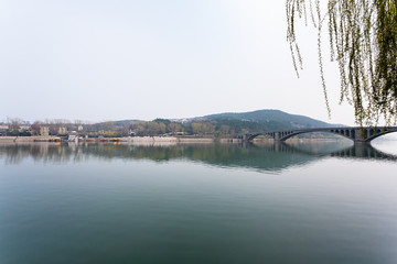 view of Yi river and East Hill in Longmen