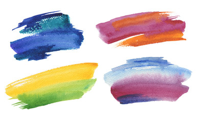 Fototapeta premium Abstract watercolor brush strokes painted background.