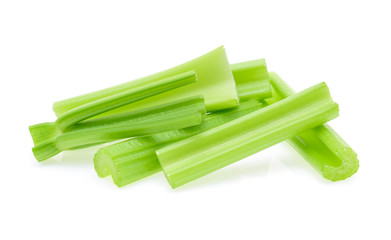 Celery isolated on white background
