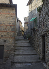 Medieval town of Abbadia San Salvatore, inside the historical walls;