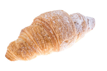 Fresh warm croissant isolated on white