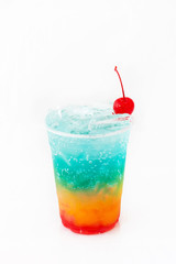 Italian soda in plastic cup