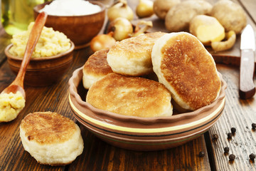 Fried pastry with potato © minadezhda