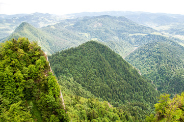 Fototapeta na wymiar Widok na zielone wzgórza.