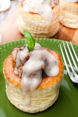Pastry with mushroom