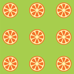 Oranges pattern. Vector illustration.