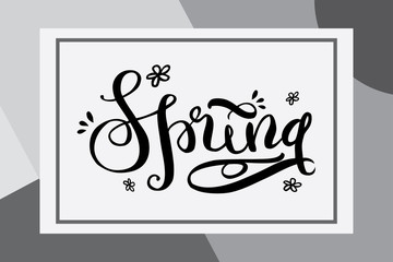 Spring - hand drawn lettering.