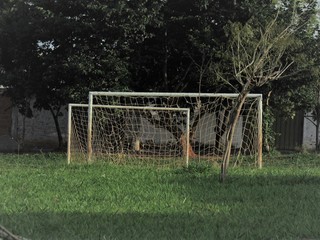 Campo de futebol. - obrazy, fototapety, plakaty