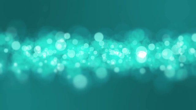 Turquoise circles motion background blurred. 4K Ultra High Definition video animation loop.