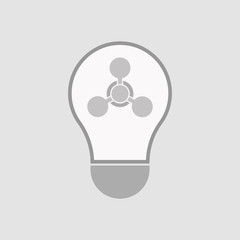 Isolated light bulb with a chemical weapon sign