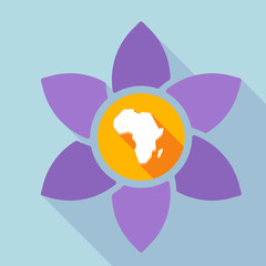 Long shadow loto with  a map of the african continent