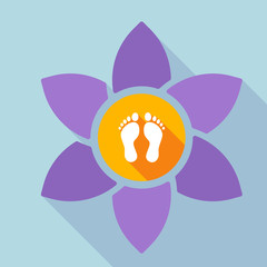 Long shadow loto with two footprints