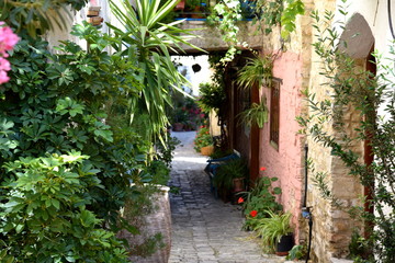 Fototapeta na wymiar alley in Lefkara, Cyprus 