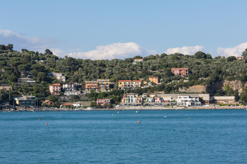 Fototapeta premium Palmaria, italy, an Italian island in the Ligurian Sea. A narrow strait separates from the cape of Porto-Venus, with which it is included in the number of World Heritage sites.