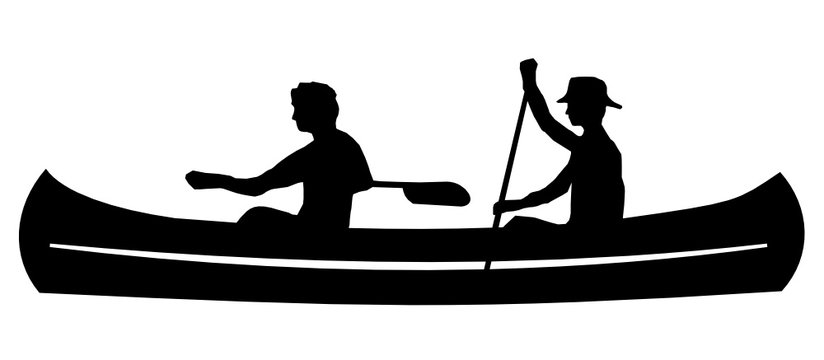 Silhouette Paddelboot