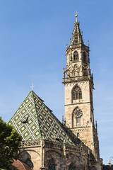 Fototapeta na wymiar Dom Maria Himmelfahrt oder Bozner Dom, Bozen, Italien, bolzano cathedral, Italy