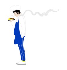 Illustrazione Vettoriale di un personaggio di cuoco
