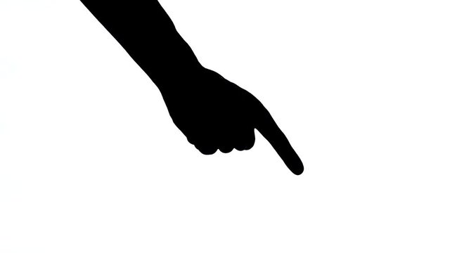 fingers counting one to five
matte, silhouette