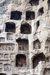 caves in rocks of Longmen Grottoes