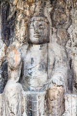 Fototapeta na wymiar carved sculpture in Longmen Grottoes