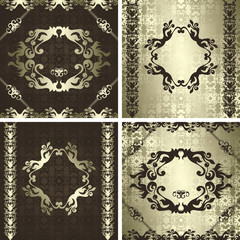 Set of original invitations. Vintage decoration