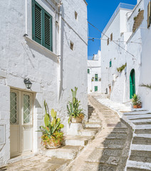 Scenic view in Ostuni, city located about 8 km from the coast, in the province of Brindisi, region of Apulia, Italy.