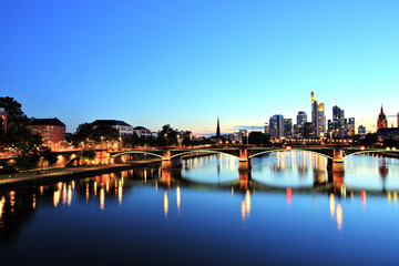 Obraz premium Frankfurt am Main Downtown Cityscape