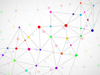 Abstract geometric background with connecting dots and lines. Modern technology concept. Polygonal structure