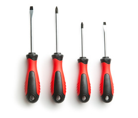 The hand screwdrivers.