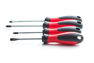 The hand screwdrivers.