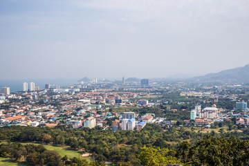 View of the city from the view point of Hua Hin