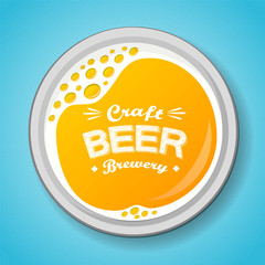 Craft beer brewery concept. Vector.