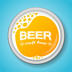 Craft beer brewery concept. Vector.
