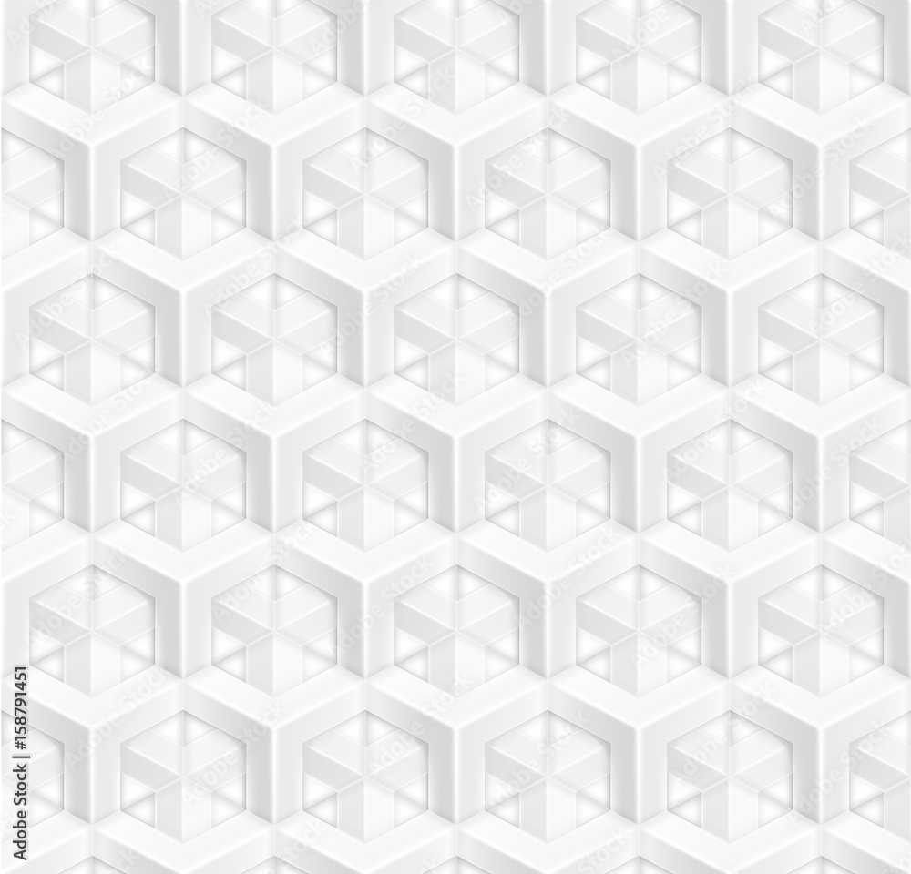 Poster abstract seamless texture of geometrical elements. hexagonal pattern.