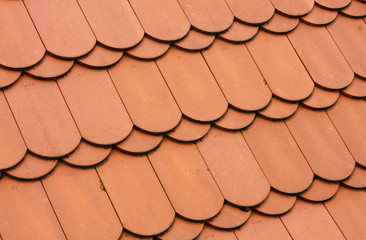 Red tile roof in old town