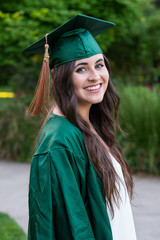 College Grad on Campus in Oregon
