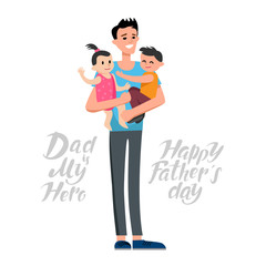 Happy fathers day cartoon