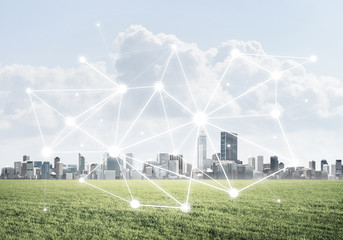 Fototapeta premium Networking and social communication as means for effective busin