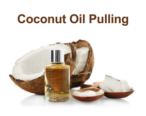 Oil pulling with coconut oil