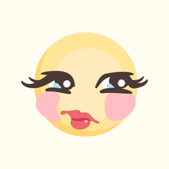 Emoticon (emoji) vector, emotion, suspicious