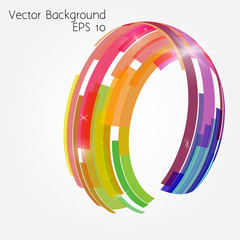 Colorful abstract vector background. Abstract technology 3d shape