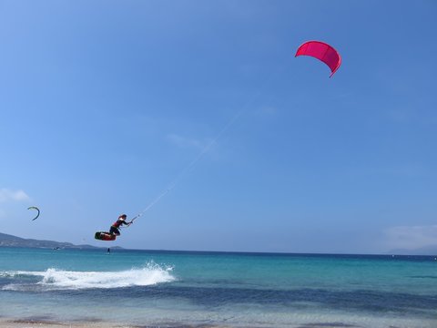 Saut en kite surf