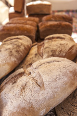 Traditional bread in polish food market